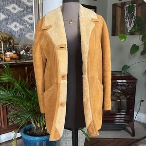 Vintage Tan Shearling Women's Coat